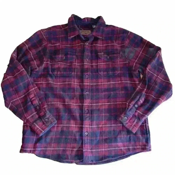 ORVIS Flannel Shirt Mens Extra Large Plaid Shacket Heavyweight Workwear - Picture 1 of 14